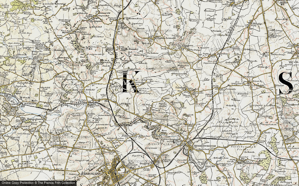 Old Map of Brearton, 1903-1904 in 1903-1904