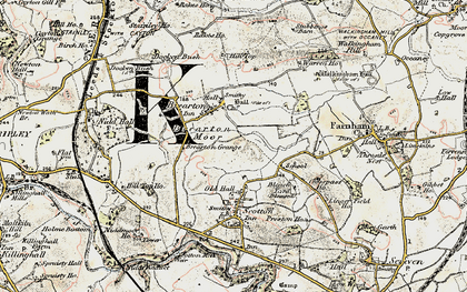 Old map of Brearton in 1903-1904