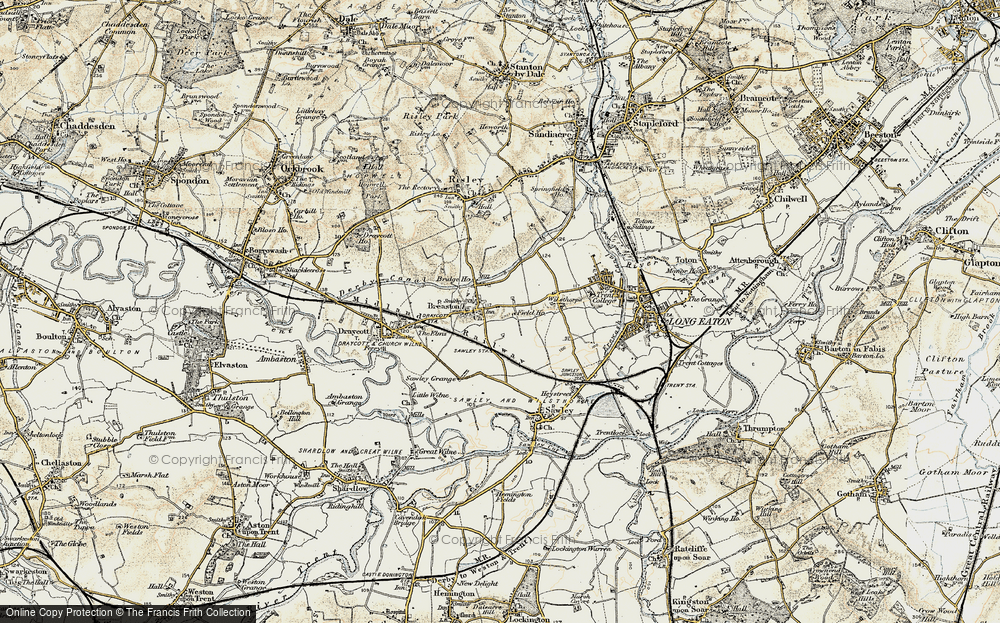 Old Map of Breaston, 1902-1903 in 1902-1903