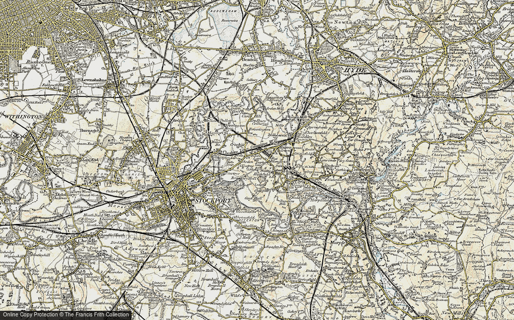 Old Map of Bredbury, 1903 in 1903