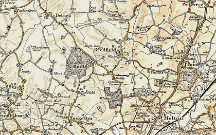 Old map of Bredfield in 1898-1901