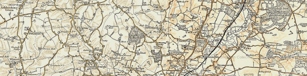 Old map of Boulge in 1898-1901