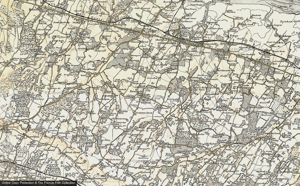 Old Map of Bredgar, 1897-1898 in 1897-1898