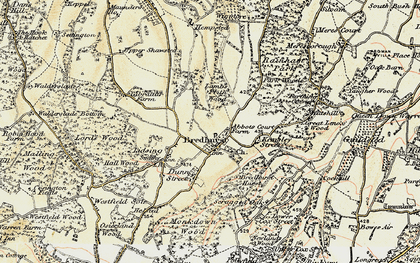 Old map of Bredhurst in 1897-1898