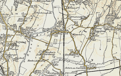 Old map of Bredon in 1899-1901