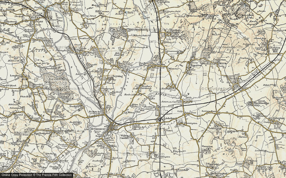 Old Map of Bredon's Hardwick, 1899-1901 in 1899-1901