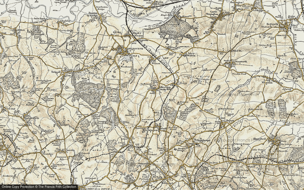 Old Map of Breedon on the Hill, 1902-1903 in 1902-1903