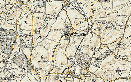 Old map of Breedon on the Hill in 1902-1903