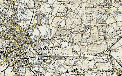 Old map of Breightmet in 1903