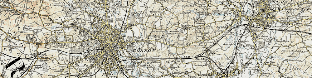 Old map of Breightmet in 1903