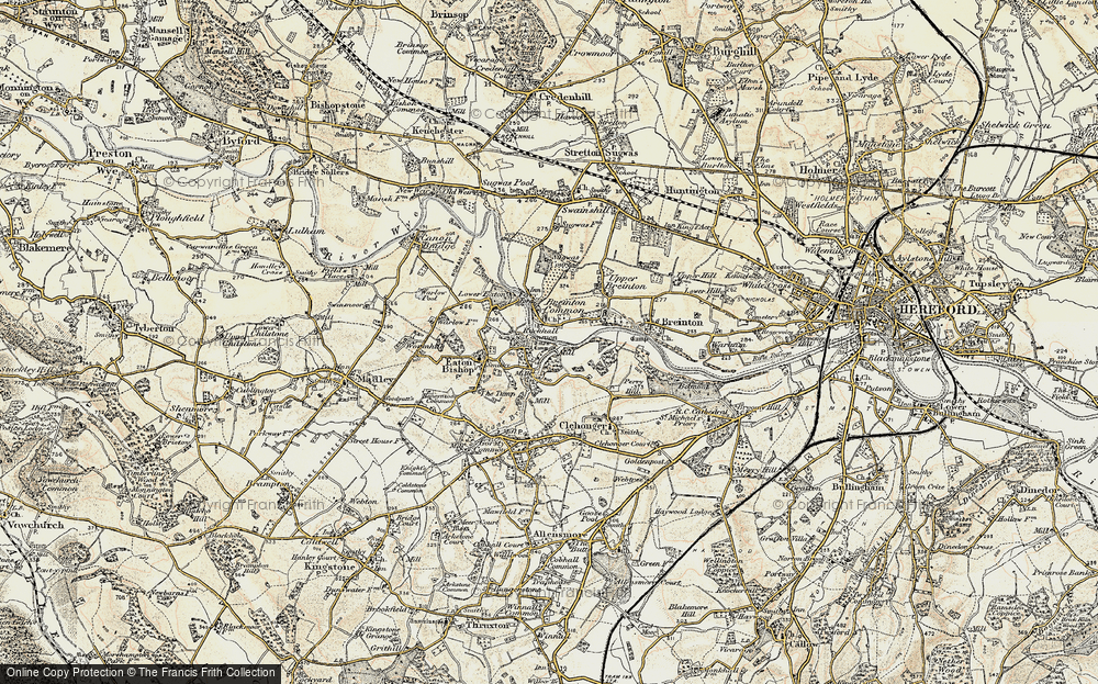 Old Map of Breinton Common, 1900-1901 in 1900-1901