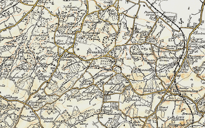 Old map of Brenchley in 1897-1898