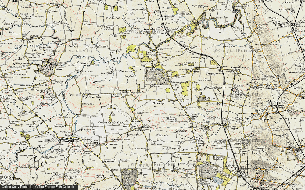 Old Map of Brenkley, 1901-1903 in 1901-1903