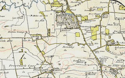Old map of Brenkley in 1901-1903