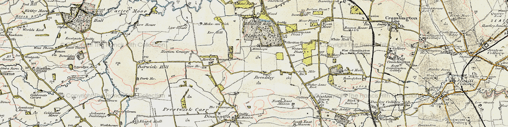 Old map of Brenkley in 1901-1903
