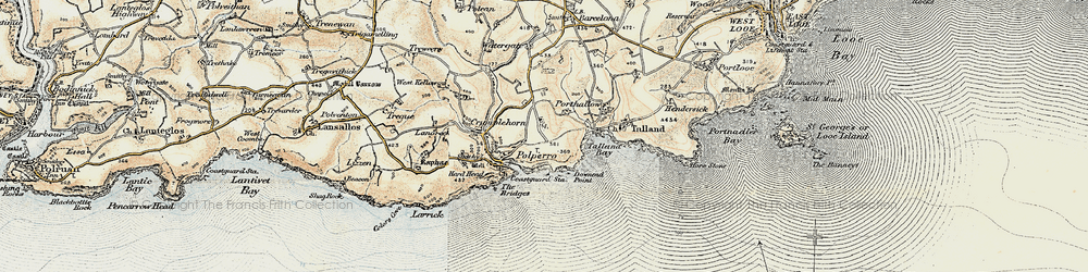 Old map of Brent in 1900
