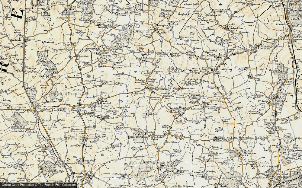 Old Map of Brent Pelham, 1898-1899 in 1898-1899
