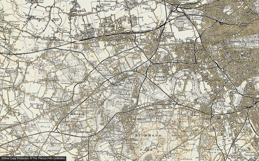 Old Map of Brentford, 1897-1909 in 1897-1909