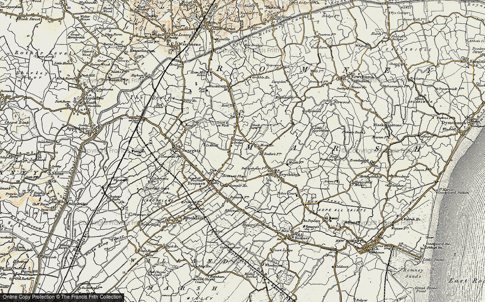 Old Map of Brenzett Green, 1898 in 1898