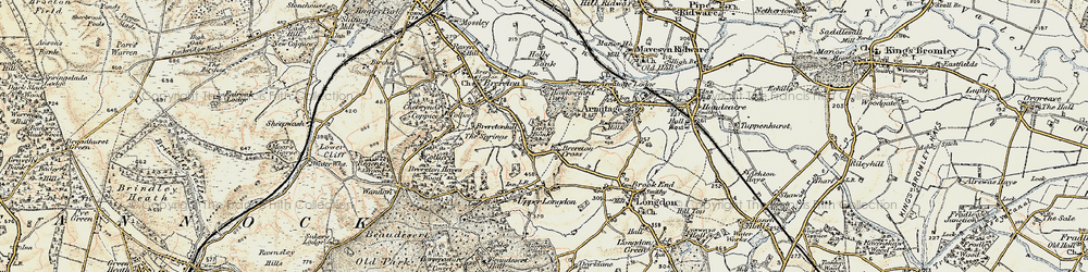 Old map of Brereton Cross in 1902