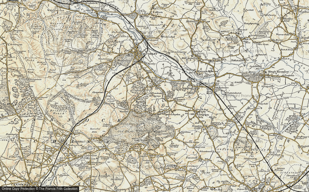 Old Map of Breretonhill, 1902 in 1902
