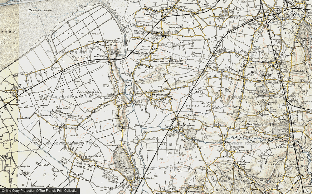 Old Map of Bretherton, 1902-1903 in 1902-1903