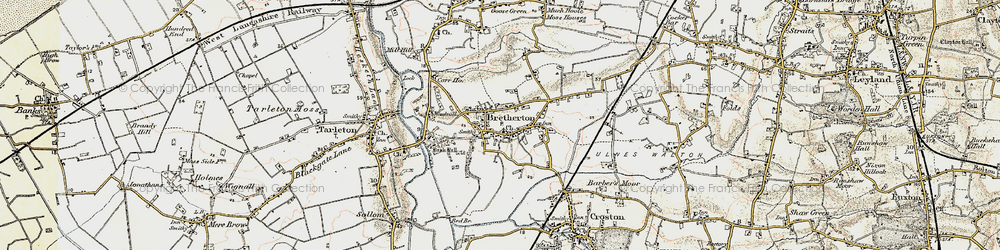 Old map of Bretherton in 1902-1903