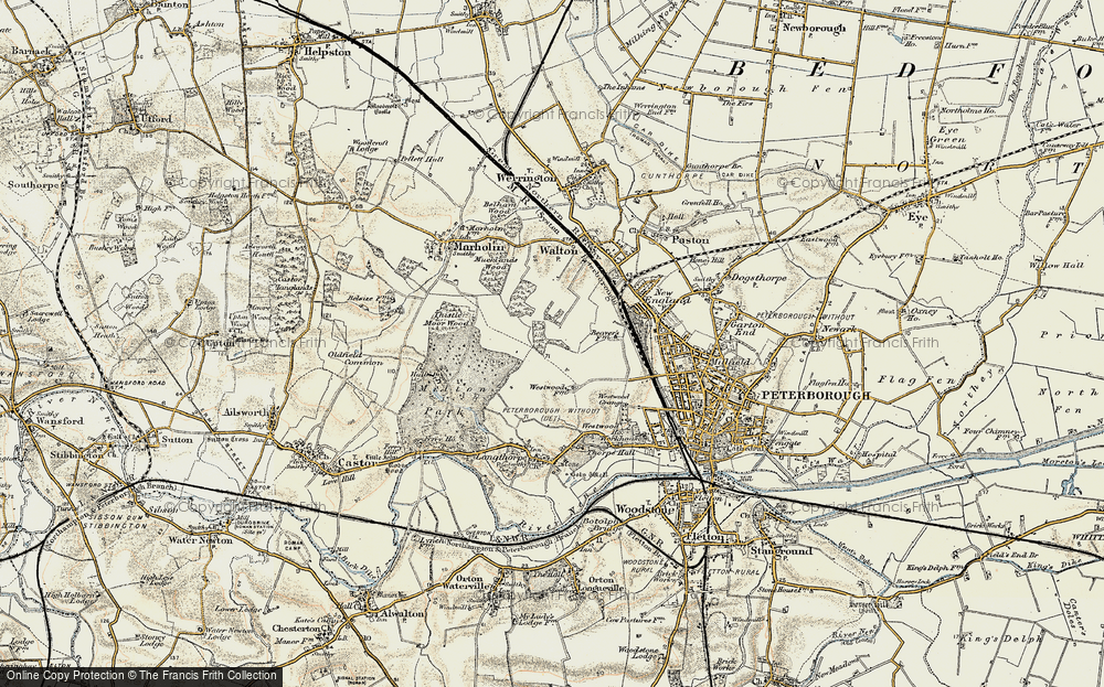 Old Map of Bretton, 1901-1902 in 1901-1902