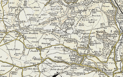 Old map of Bretton Clough in 1902-1903