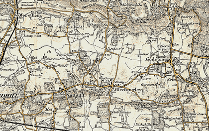 Old map of Brewer Street in 1898-1902