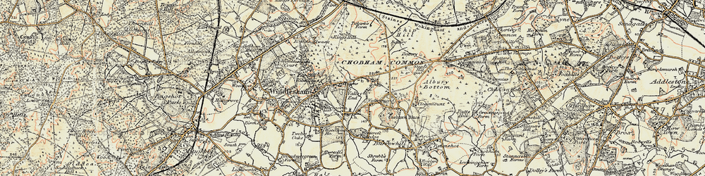 Old map of Brick Hill in 1897-1909