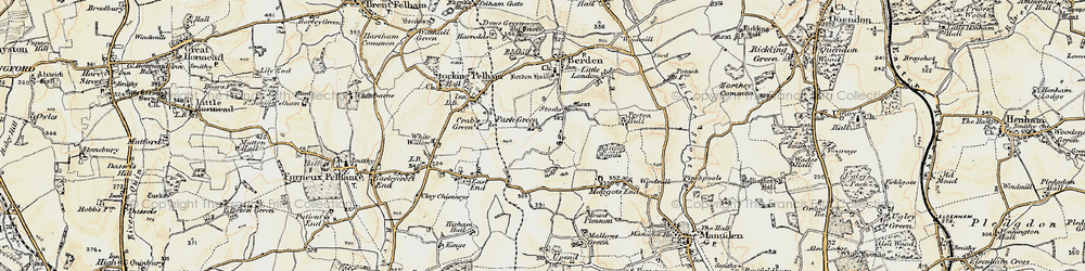 Old map of Battle's Wood in 1898-1899