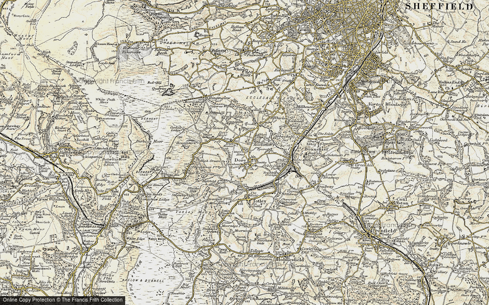 Old Map of Historic Map covering Limb Brook in 1902-1903