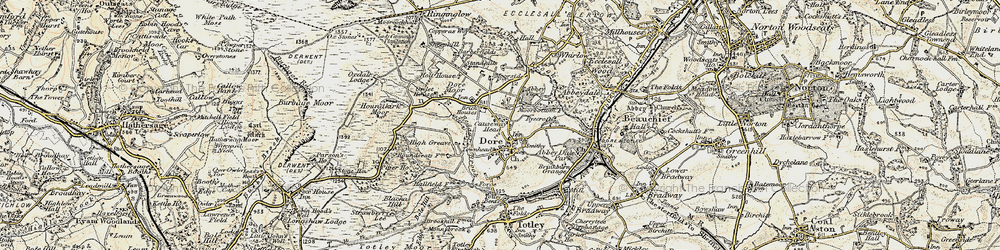 Old map of Limb Brook in 1902-1903