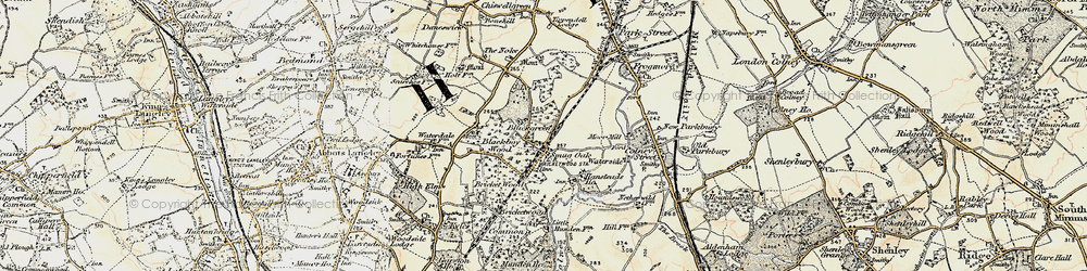 Old map of Bricket Wood in 1897-1898