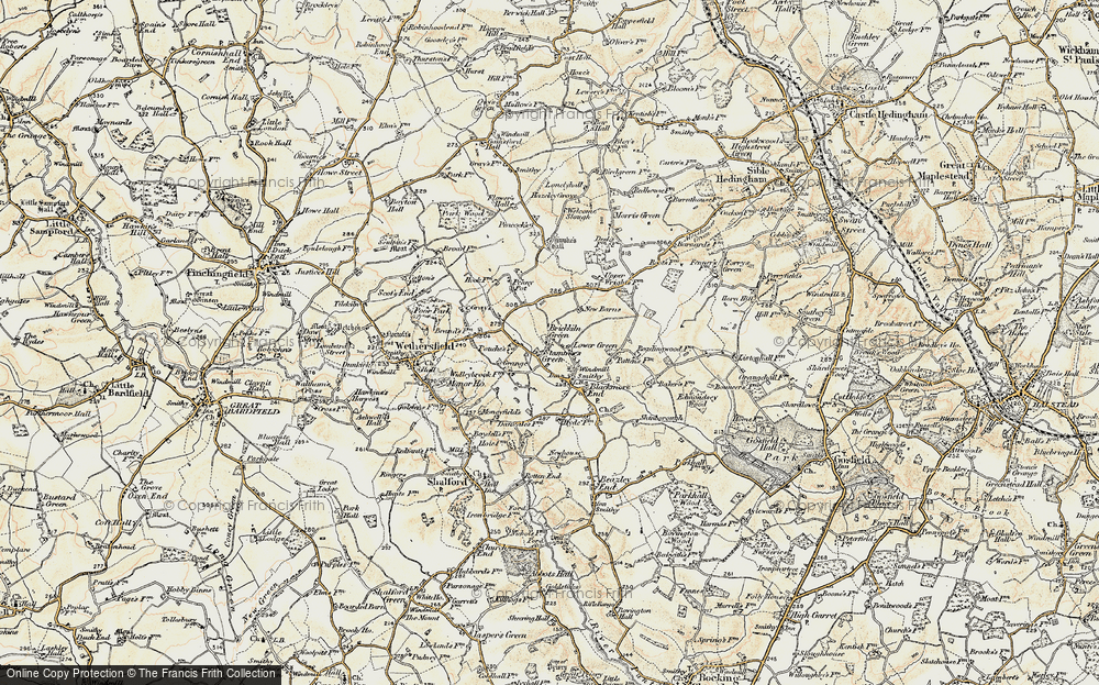 Old Map of Brickkiln Green, 1898-1899 in 1898-1899
