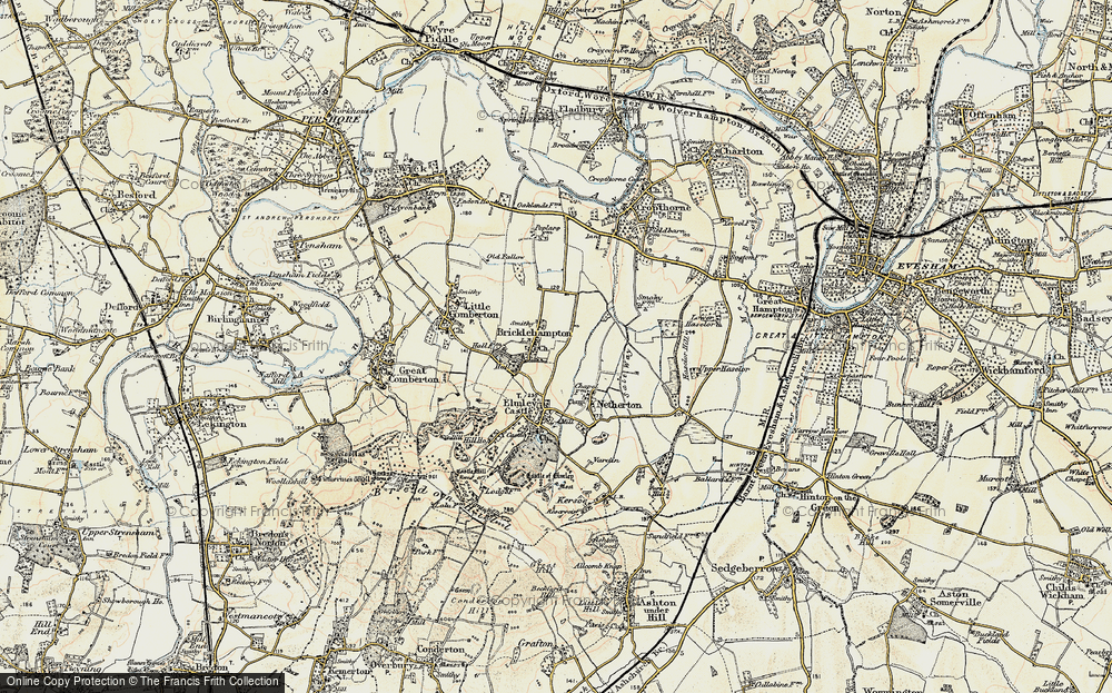 Old Map of Bricklehampton, 1899-1901 in 1899-1901