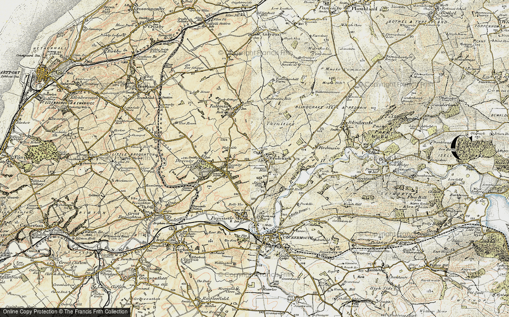 Old Map of Historic Map covering Bonnyhill in 1901-1904