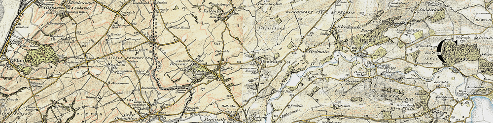 Old map of Bridekirk in 1901-1904