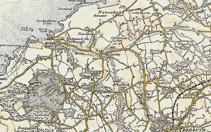Old map of Bridge in 1900