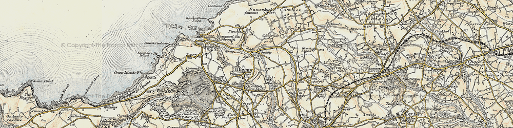 Old map of Bridge in 1900