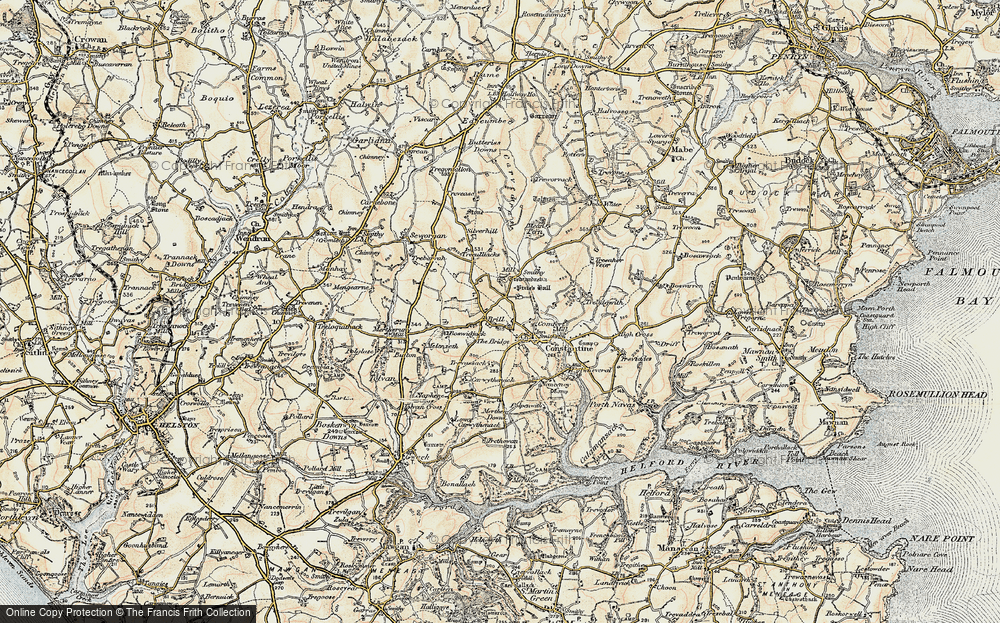 Old Map of Historic Map covering Brill Hill in 1900