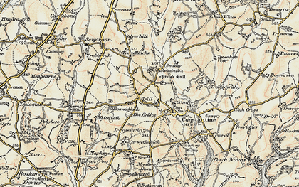Old map of Boswidjack in 1900