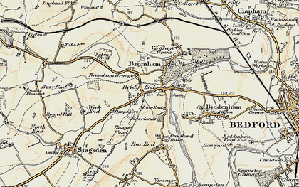 Old map of Bridge End in 1898-1901
