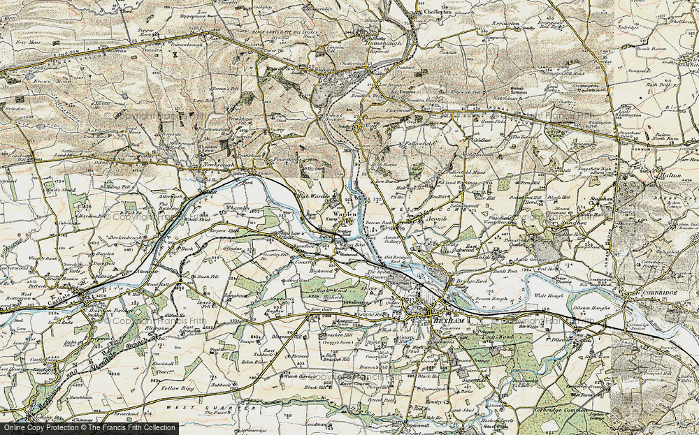 Old Map of Bridge End, 1901-1903 in 1901-1903