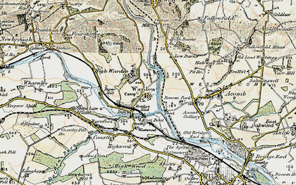Old map of Bridge End in 1901-1903