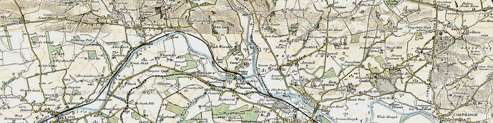 Old map of Bridge End in 1901-1903