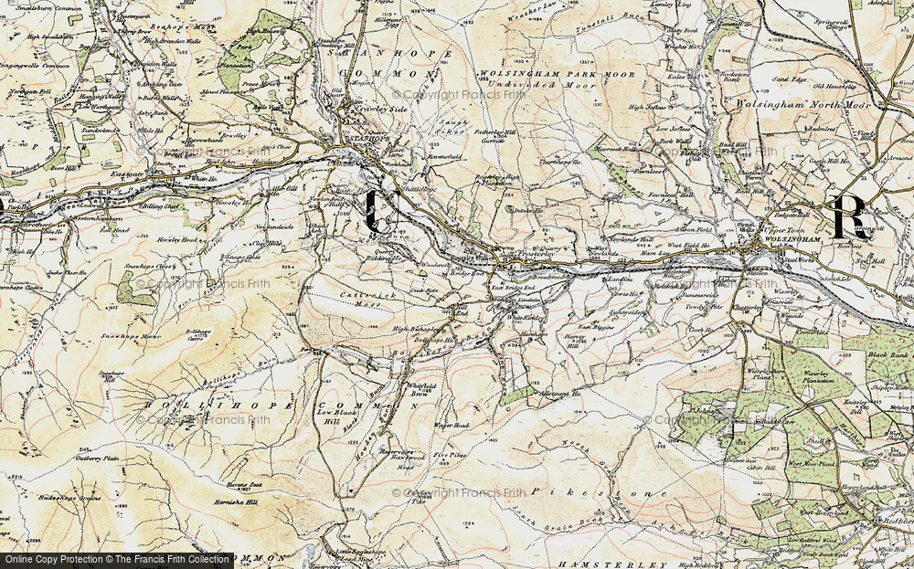 Old Map of Historic Map covering Catterick Moss in 1901-1904