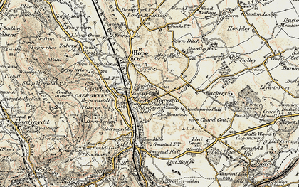 Old map of Caer Estyn in 1902-1903