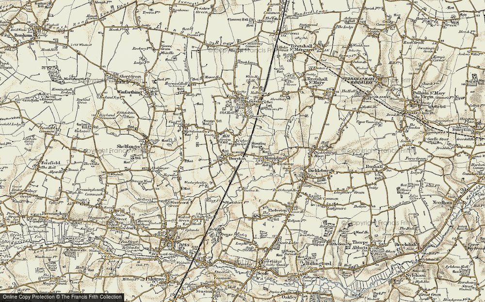 Old Map of Bridge Green, 1901-1902 in 1901-1902